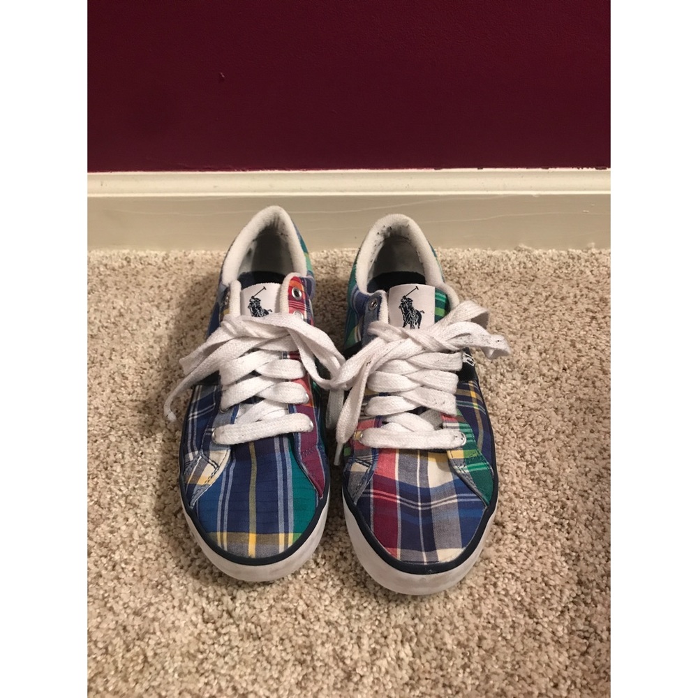Plaid Polo Tennis Shoes
